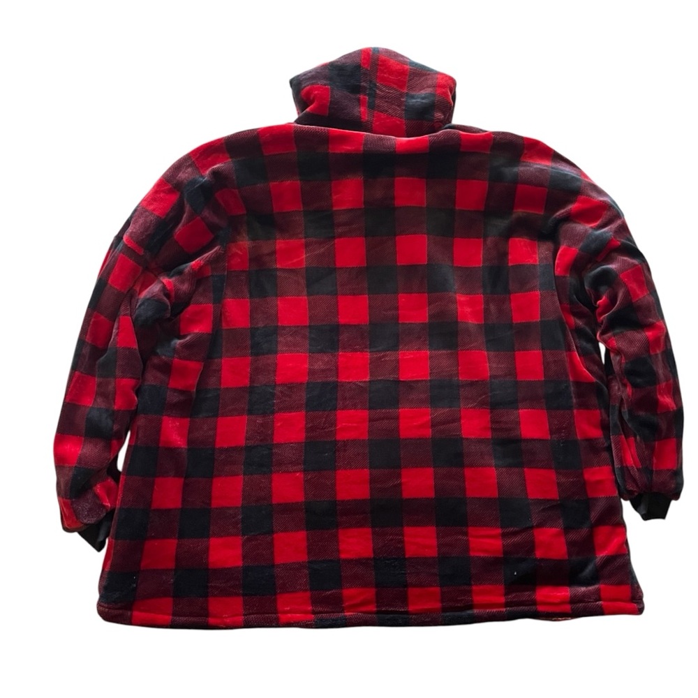 OCTROT PLAID SUPER WARM BLANKET HOODIE - Picture 3 of 8